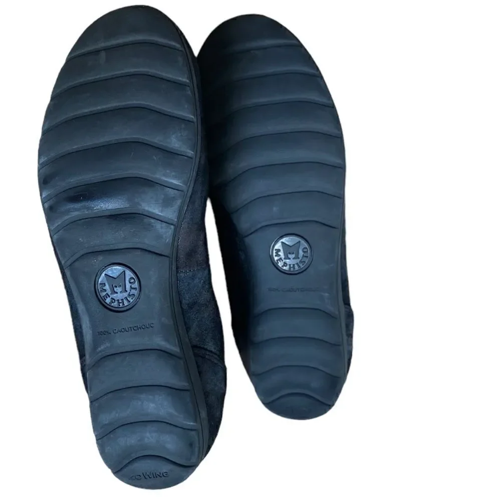 Mephisto Emilie Ballet Flats Petroleum Dark Blue Size 6.5